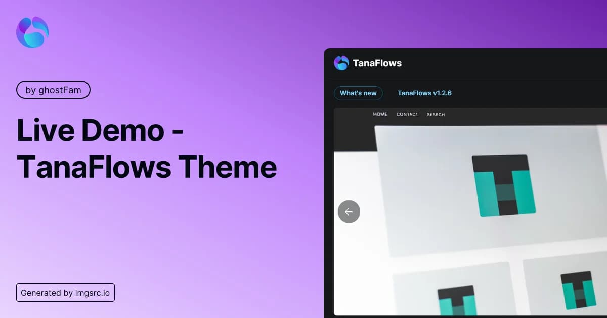 Live Demo - TanaFlows Theme